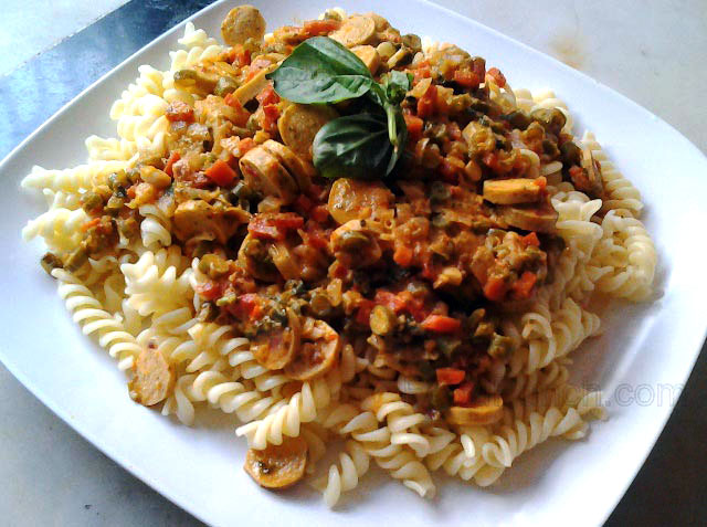 Indian style pasta